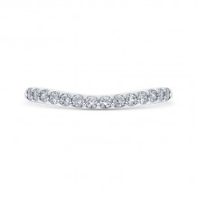 Shah Luxury 14K White Gold Round Diamond Wedding Band