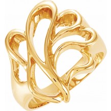14K Yellow Freeform Ring