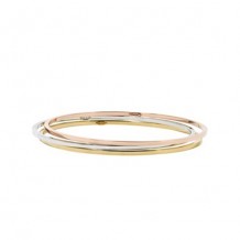 Carla Set of Three 14k Tri Tone Square Bangles