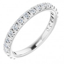 Platinum 5/8 CTW Diamond French-Set Anniversary Band