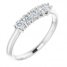 14K White 2.5 mm Round 1/3 CTW Diamond Anniversary Band