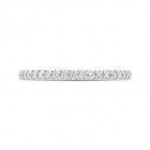 Shah Luxury 14K Two-Tone Gold Round Diamond Half-Eternity Wedding Band