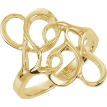 14K Yellow Freeform Ring