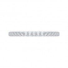 Shah Luxury 14K White Gold Round Diamond Half-Eternity Wedding Band