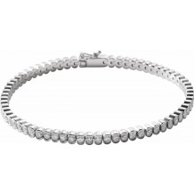 14K White 3 CTW Diamond Line 7 Bracelet