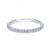Gabriel & Co. 14k White Gold Contemporary Anniversary Wedding Band