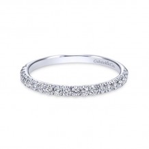 Gabriel & Co. 14k White Gold Contemporary Anniversary Wedding Band