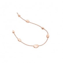 Stainless Steel Rose Vermeil Multi Pebble 18 Inch Chain Necklace