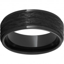 Black Diamond Ceramic Grooved Edge Band with Bark Finish