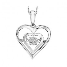 Gems One Silver Diamond (1/50 Ctw) Pendant