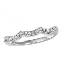 14k White Gold 1/8ct Diamond Wedding Band