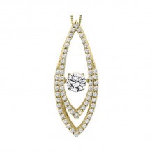 Gems One 14KT Yellow Gold & Diamond Rhythm Of Love Neckwear Pendant  - 5/8 ctw