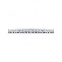 Shah Luxury 14K White Gold Round Diamond Half-Eternity Wedding Band