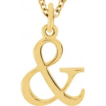 14K Yellow Ampersand 16 Necklace