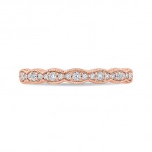 Shah Luxury Round Diamond Half-Eternity Wedding Band In 14K Rose Gold