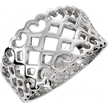 14K White Freeform Ring