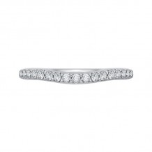 Shah Luxury 14K White Gold Round Diamond Half-Eternity Wedding Band