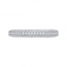 Shah Luxury 14K White Gold Round Diamond Half-Eternity Wedding Band