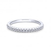 Gabriel & Co. 14k White Gold Contemporary Anniversary Wedding Band