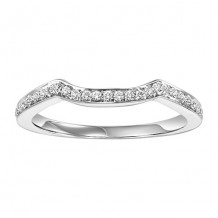 14k White Gold 1/8ct Diamond Wedding Band