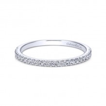 Gabriel & Co. 14k White Gold Contemporary Anniversary Wedding Band