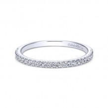 Gabriel & Co. 14k White Gold Contemporary Anniversary Wedding Band