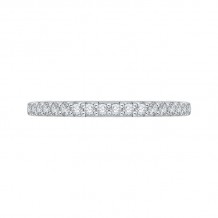 Shah Luxury 14K White Gold Round Diamond Wedding Band