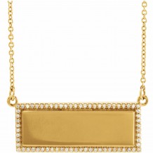 14K Yellow 1/6 CTW Diamond Bar 18 Necklace