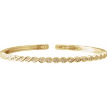 14K Yellow 1/6 CTW Diamond Stackable Bangle Bracelet