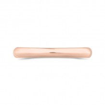 Shah Luxury 14K Rose Gold Plain Wedding Band