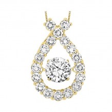 Gems One 14KT Yellow Gold & Diamond Rhythm Of Love Neckwear Pendant  - 1-1/2 ctw