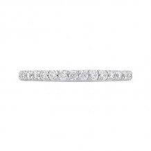 Shah Luxury 14K White Gold Round Cut Diamond Wedding Band