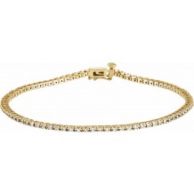 14K Yellow 7/8 CTW Diamond Line 7 1/4 Bracelet