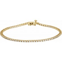 14K Yellow 7/8 CTW Diamond Line 7 1/4 Bracelet