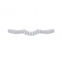 Shah Luxury 14K White Gold Round Diamond Half-Eternity Wedding Band