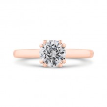 Shah Luxury 14K Rose Gold Solitaire Engagement Ring (Semi-Mount)