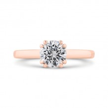 Shah Luxury 14K Rose Gold Solitaire Engagement Ring (Semi-Mount)