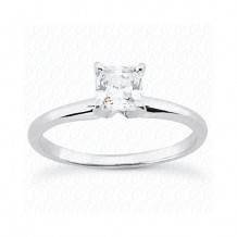 14k White Gold Semi-Mount Solitaire Engagement Ring