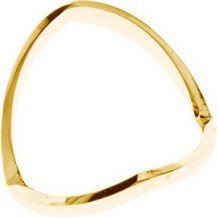 14K Yellow V Ring