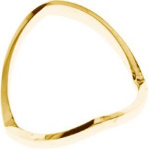 14K Yellow V Ring