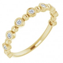 14K Yellow 1/5 CTW Diamond Anniversary Band