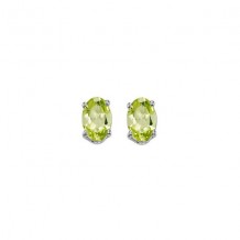 Gems One 14Kt White Gold Peridot (1/2 Ctw) Earring