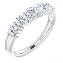 14K White 1/3 CTW Diamond Anniversary Band