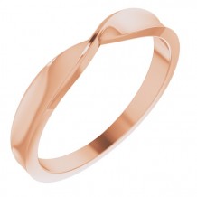 14K Rose 3 mm Stackable Twist Ring