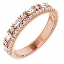 14K Rose 1/2 CTW Diamond Anniversary Band