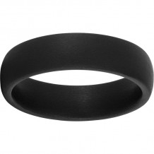 Black Diamond Ceramic Domed Band with Military Sandblast Finish