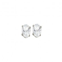 Gems One 14Kt White Gold White Topaz (7/8 Ctw) Earring