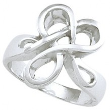 14K White Freeform Ring
