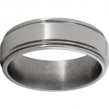 Titanium Rounded Edge Band with Polish Finish