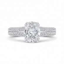 Shah Luxury 14K White Gold Diamond Engagement Ring (Semi-Mount)